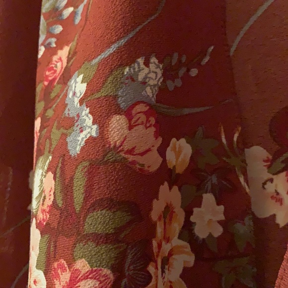 Burgundy Floral Tunic - One Size - Picture 2 of 5